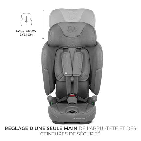 Siège Auto Kinderkraft FIX2GO i-Size avec ISOFIX, SAFERIDE SENSOR, Inclinaison 5 Positions et AIR FLOW Bleu marine+Gris+Noir+Vert 10 - vertbaudet enfant 