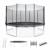 Pack trampoline ø460cm neptune xxl et filet, échelle, bâche, filet chaussures, kit d'ancrage Gris 2 - vertbaudet enfant 