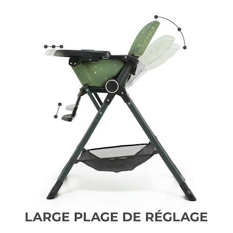 Kinderkraft highchair foldee - chaise de salle à manger pliable Beige+Green+Gris+Vert 9 - vertbaudet enfant 
