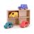 Coffret de 4 voitures en bois city Bleu 1 - vertbaudet enfant 
