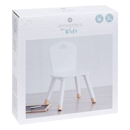 Chaise enfant - douceur Blanc+Blanc - étoile 4 - vertbaudet enfant 