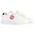 Baskets basses  à scratch Blanc+Blanc - Rouge+Marine 8 - vertbaudet enfant 