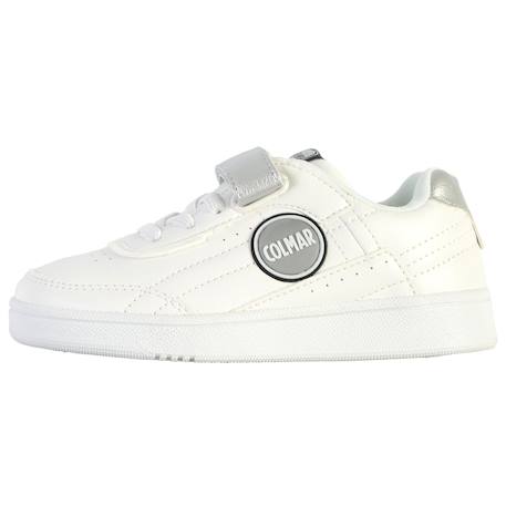 Baskets basses  à scratch Blanc+Blanc - Rouge+Marine 2 - vertbaudet enfant 