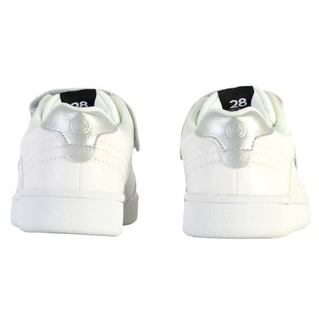 Baskets basses  à scratch Blanc+Blanc - Rouge+Marine 4 - vertbaudet enfant 