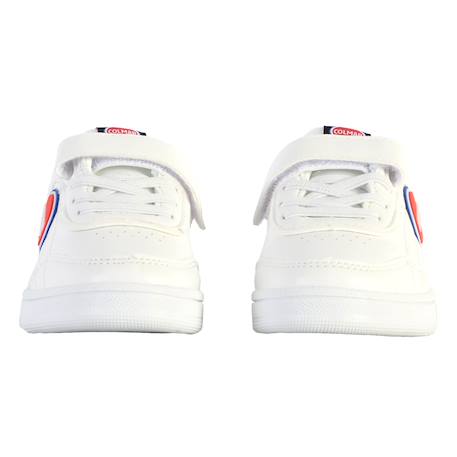 Baskets basses  à scratch Blanc+Blanc - Rouge+Marine 10 - vertbaudet enfant 