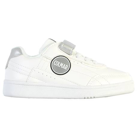 Baskets basses  à scratch Blanc+Blanc - Rouge+Marine 1 - vertbaudet enfant 