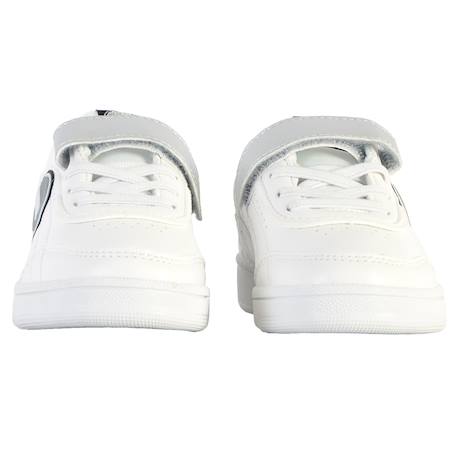 Baskets basses  à scratch Blanc+Blanc - Rouge+Marine 5 - vertbaudet enfant 