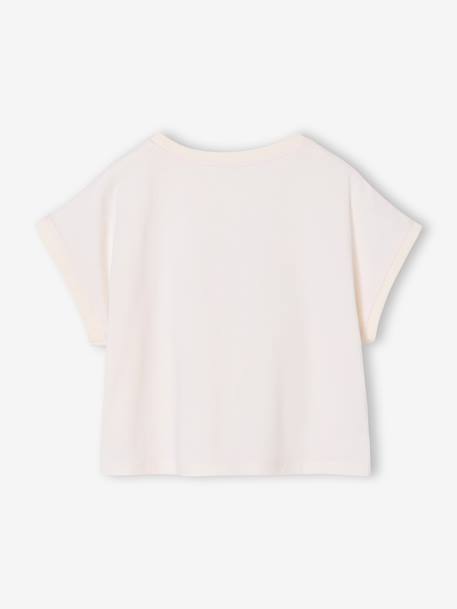 T-shirt fille motifs sequins écru+lilas+vert d'eau 5 - vertbaudet enfant 