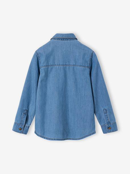 Chemise en denim léger garçon double stone 2 - vertbaudet enfant 