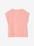 Tee-shirt motif fantaisie fille abricot+bleu grisé+écru+fraise 2 - vertbaudet enfant 