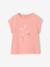 Tee-shirt motif fantaisie fille abricot+bleu grisé+écru+fraise 1 - vertbaudet enfant 