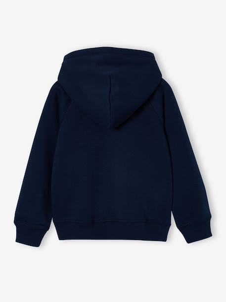 Sweat zippé garçon Basics marine+vert 2 - vertbaudet enfant 