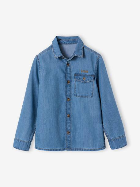 Chemise en denim léger garçon double stone 4 - vertbaudet enfant 
