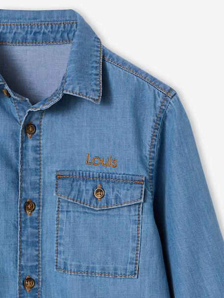 Chemise en denim léger garçon double stone 3 - vertbaudet enfant 