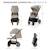 Poussette Canne TRIG 3, Légère, position allongée, pliable, harnais réglables, jusqu'à 25 kg Beige+Gris+Marron+Noir 6 - vertbaudet enfant 