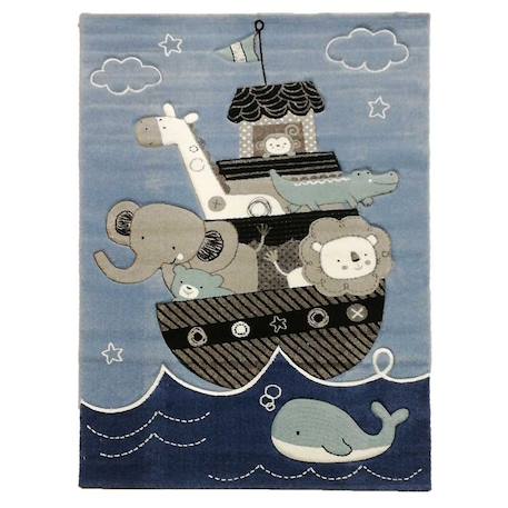 Tapis enfant tissé motif animaux etelda Bleu 2 - vertbaudet enfant 
