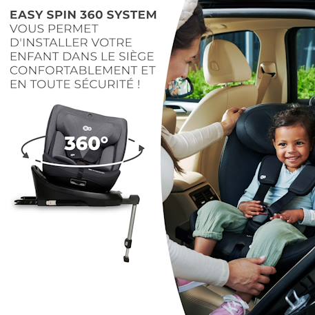 Siege auto i 360 i size pratique et confortable Gris 3 - vertbaudet enfant 