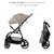 Poussette Canne TRIG 3, Légère, position allongée, pliable, harnais réglables, jusqu'à 25 kg Beige+Gris+Marron+Noir 3 - vertbaudet enfant 