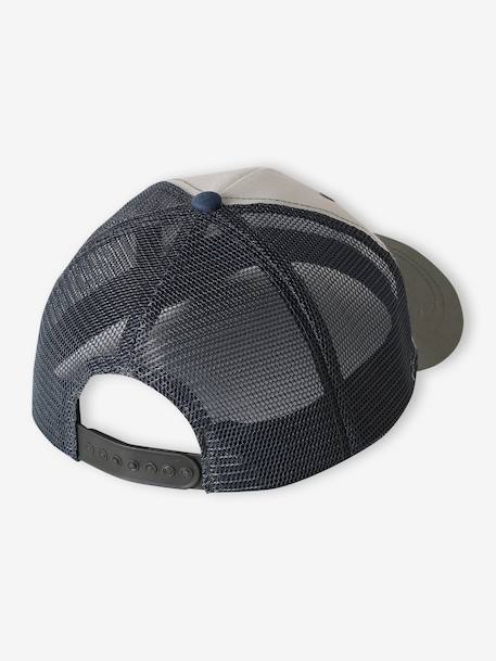 Casquette garçon coton style trucker écru 2 - vertbaudet enfant 