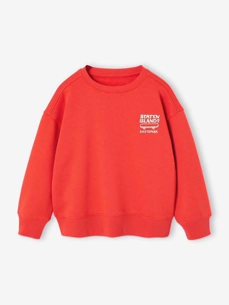 Sweat couleur motif poitrine Basics garçon grenadine+pistache+vert 1 - vertbaudet enfant 