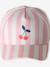 Casquette fille coton rayé rose 4 - vertbaudet enfant 