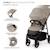 Poussette Canne TRIG 3, Légère, position allongée, pliable, harnais réglables, jusqu'à 25 kg Beige+Gris+Marron+Noir 4 - vertbaudet enfant 