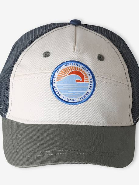 Casquette garçon coton style trucker écru 3 - vertbaudet enfant 
