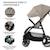 Poussette Canne TRIG 3, Légère, position allongée, pliable, harnais réglables, jusqu'à 25 kg Beige+Gris+Marron+Noir 5 - vertbaudet enfant 