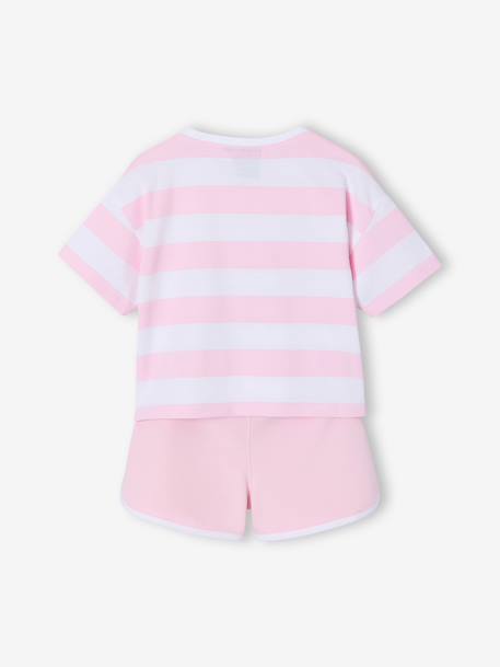 Ensemble fille rayé Snoopy rayé rose 5 - vertbaudet enfant 