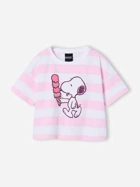 Ensemble fille rayé Snoopy rayé rose 3 - vertbaudet enfant 