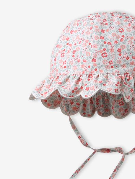 Chapeau bébé fille finition festonnée écru 2 - vertbaudet enfant 