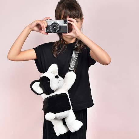 Sac bandoulière peluche Gris+Marron+Noir 14 - vertbaudet enfant 