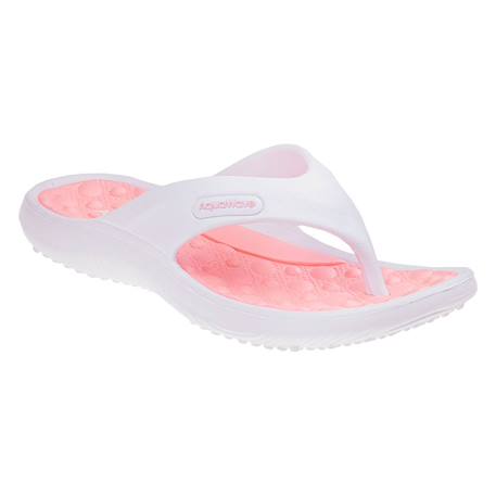 Tongs synthétique ilama Blanc / pêche+Bleu saphir / fuchsia 1 - vertbaudet enfant 