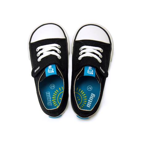 Sneakers garçon fermeture à lacets + scratch Bleu ciel+Blue marine+Noir - Bleu+White 16 - vertbaudet enfant 