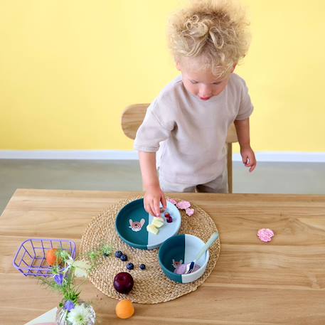 Bol en silicone - tiny team - chien Bleu 5 - vertbaudet enfant 