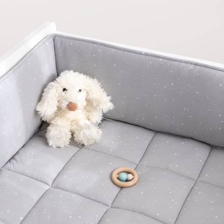 Tapis de parc et jeu - jersey moelleux Flower print+Gold dots print+Piuma ecru+Piuma moka+Stars grizou 26 - vertbaudet enfant 