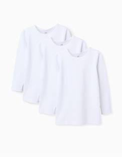 Pack 3 maillots de corps en coton polyester peigné  - vertbaudet enfant