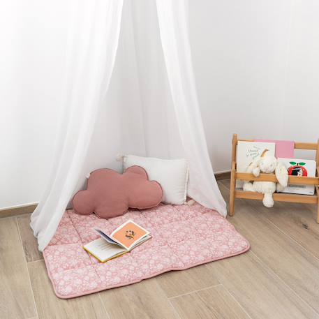 Tapis de parc - jersey moelleux Flower print+Piuma ecru+Piuma moka 2 - vertbaudet enfant 
