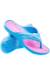 Tongs synthétique ilama Blanc / pêche+Bleu saphir / fuchsia 9 - vertbaudet enfant 