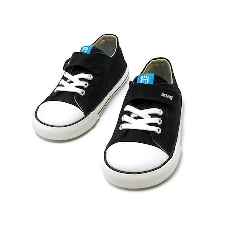Sneakers garçon fermeture à lacets + scratch Bleu ciel+Blue marine+Noir - Bleu+White 14 - vertbaudet enfant 