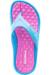 Tongs synthétique ilama Blanc / pêche+Bleu saphir / fuchsia 7 - vertbaudet enfant 