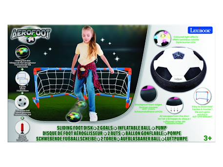 Aerofoot - disque de foot aéroglisseur rechargeable, 2 buts, Pompe et Ballon Gonflable Inclus, Effets Lumineux Blanc 6 - vertbaudet enfant 
