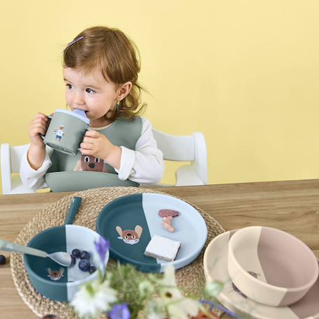 Bol en silicone - tiny team - chien Bleu 3 - vertbaudet enfant 