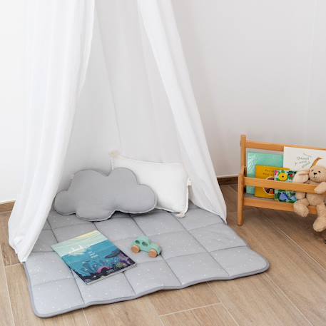 Tapis de parc et jeu - jersey moelleux Flower print+Gold dots print+Piuma ecru+Piuma moka+Stars grizou 27 - vertbaudet enfant 