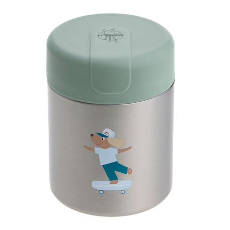 Boîte à repas inox isotherme tiny team chien Vert 1 - vertbaudet enfant 