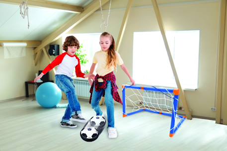 Aerofoot - disque de foot aéroglisseur rechargeable, 2 buts, Pompe et Ballon Gonflable Inclus, Effets Lumineux Blanc 2 - vertbaudet enfant 
