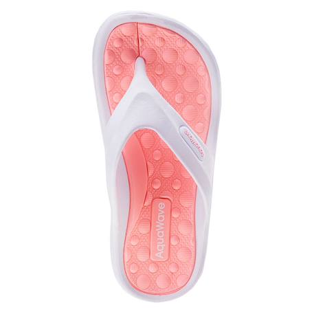 Tongs synthétique ilama Blanc / pêche+Bleu saphir / fuchsia 3 - vertbaudet enfant 