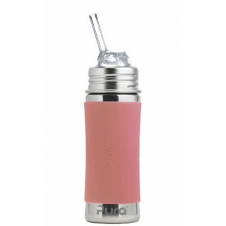 Gourde en inox 325 ml Rose+Vert foncé 1 - vertbaudet enfant 