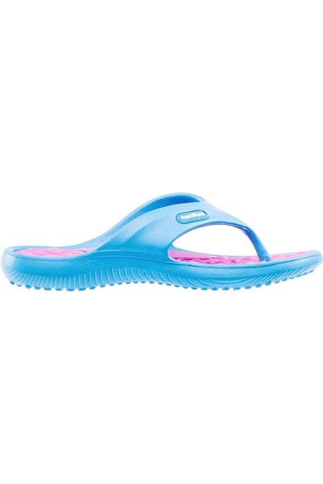 Tongs synthétique ilama Blanc / pêche+Bleu saphir / fuchsia 6 - vertbaudet enfant 