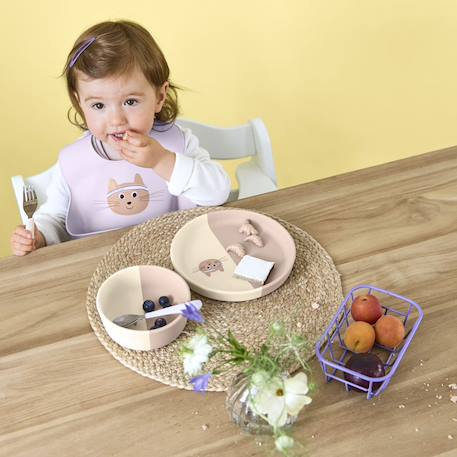 Bol en silicone - tiny team - chat Beige 4 - vertbaudet enfant 